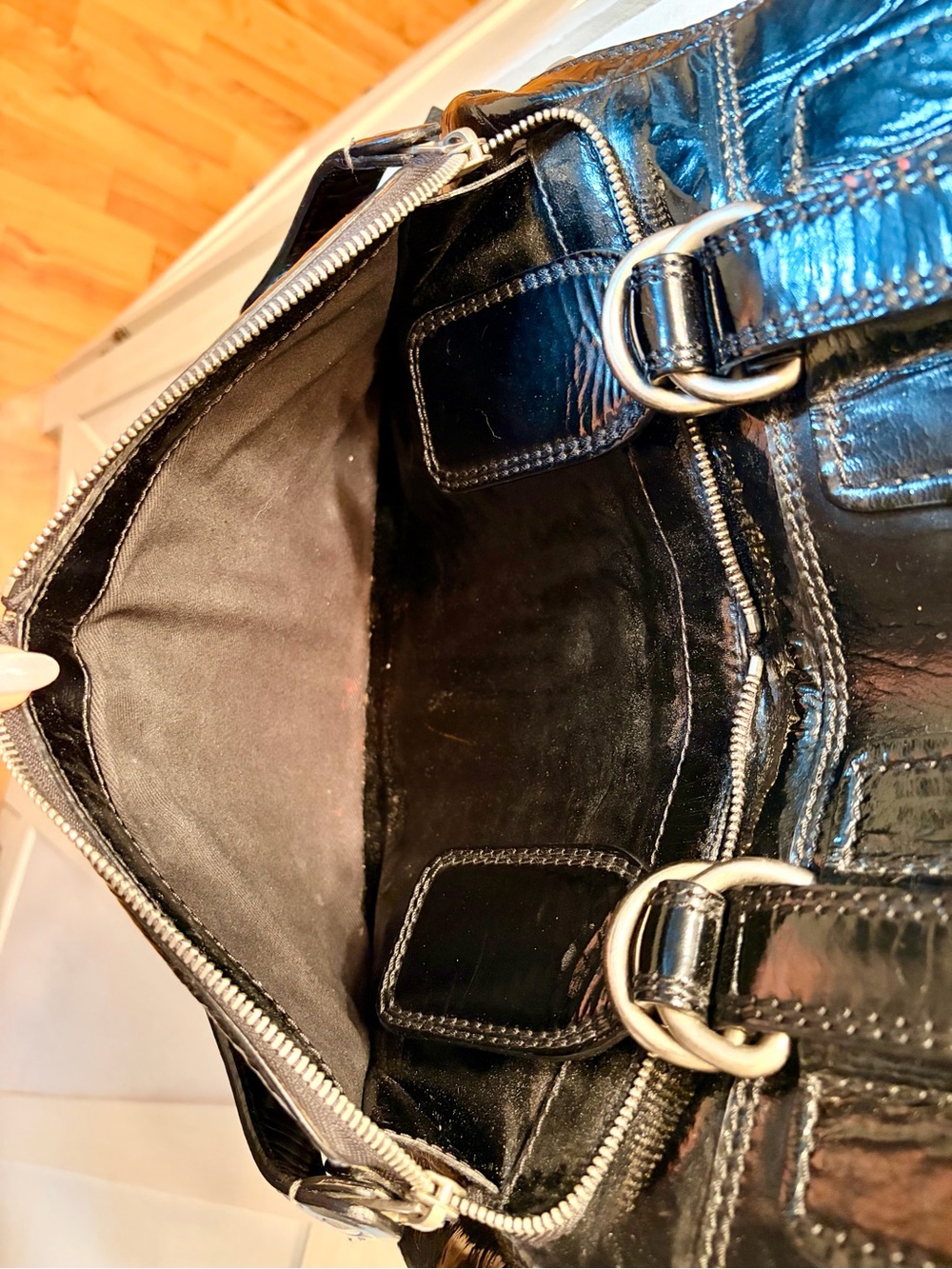 Chloe Patent Leather Top Handle Bag - Picture 9 of 11